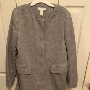 Long grey tweed H&M coat NEW WITHOUT TAGS